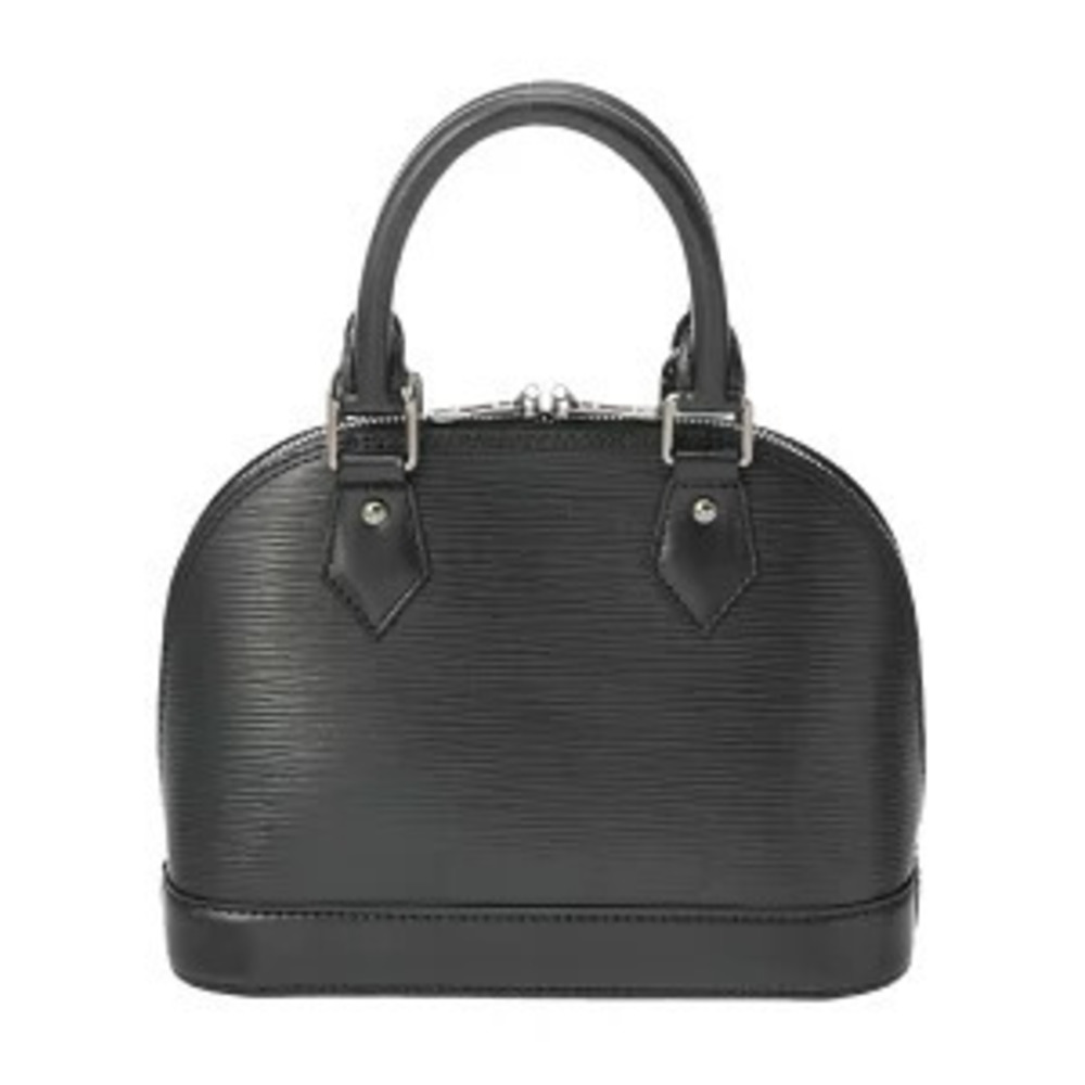 Louis Vuitton Alma Anthracite Nacre Epi Leather Top Handle Bag Black